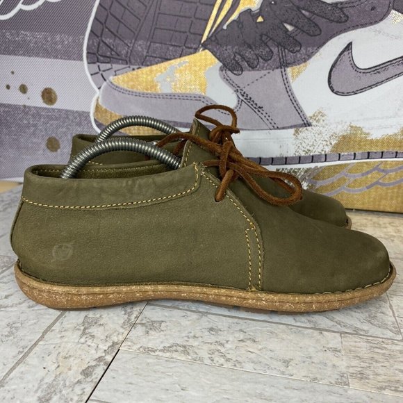 Born Nuala Army Green Nubuck Boho Boots Lace Up Womens Size 7 GUC‎ - Picture 6 of 11